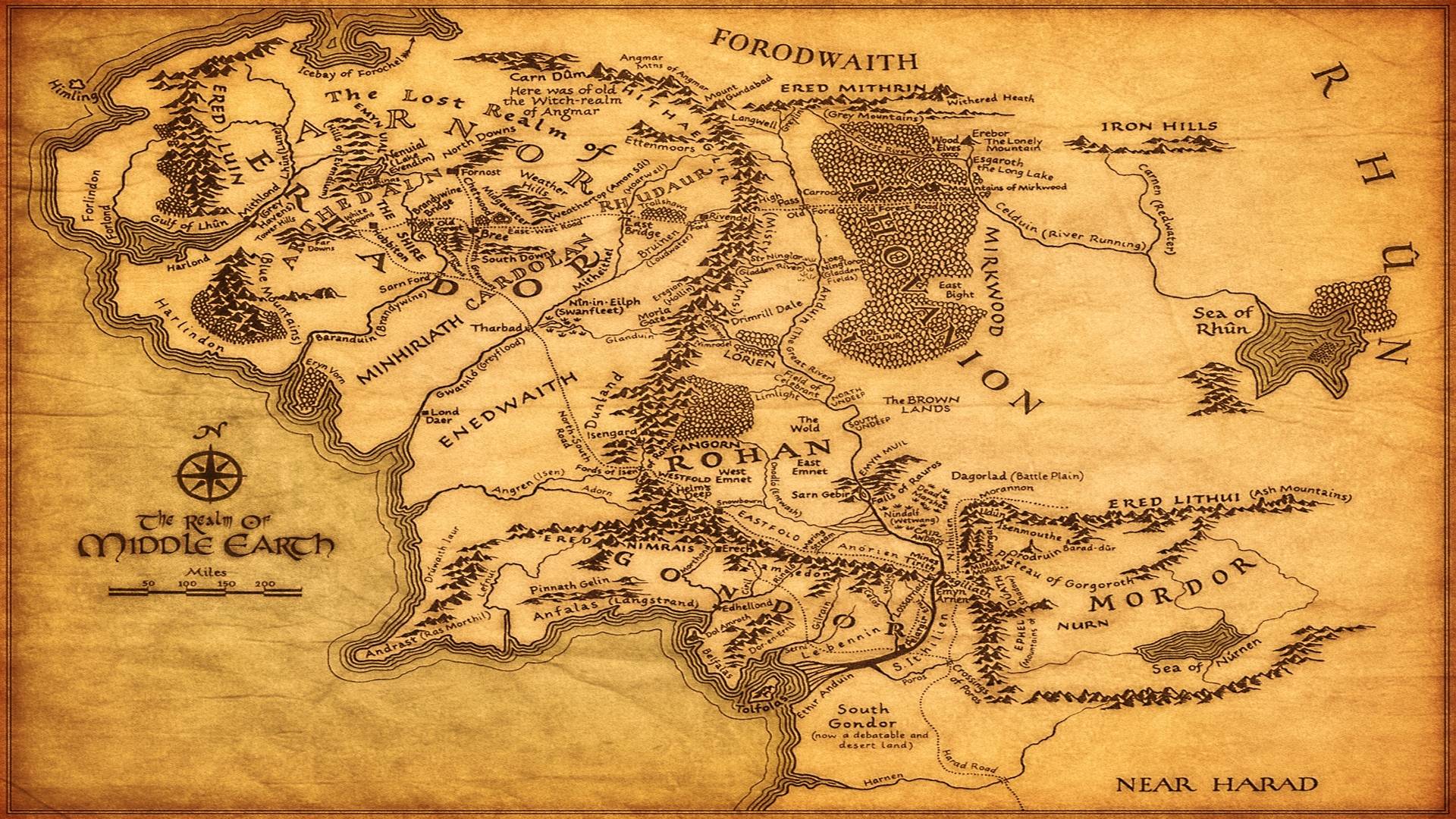 middle earth map the hobbit path